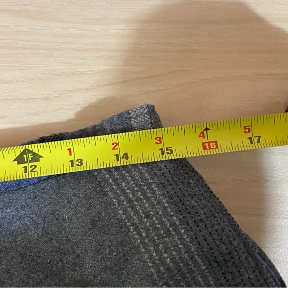 Vintage Flannel Wool Midi Skirt A Line Modest Gray/Purple Eclectic Small Preppy - Picture 6 of 11